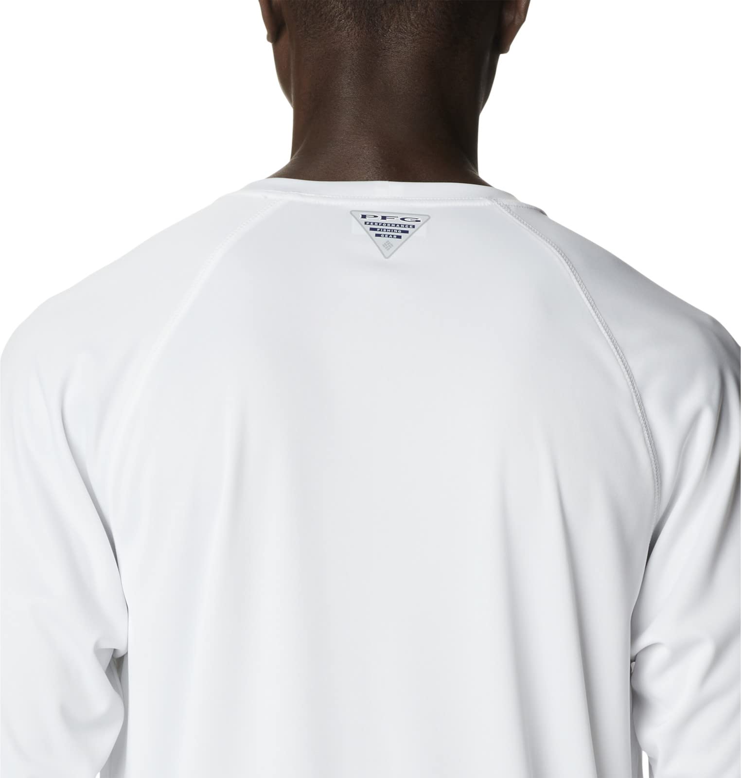 Columbia Men's Terminal Tackle Long Sleeve Shirt, White/Atoll Logo, X-Small