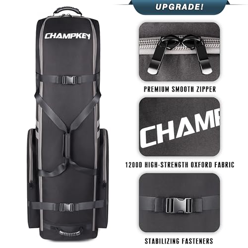 Premium Soft Padded Golf Travel Bag with Impact Support and Large Wheels