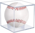 Baseball & Golf Ball Display Case - Clear Acrylic Cube for Memorabilia Storage | Standard Size
