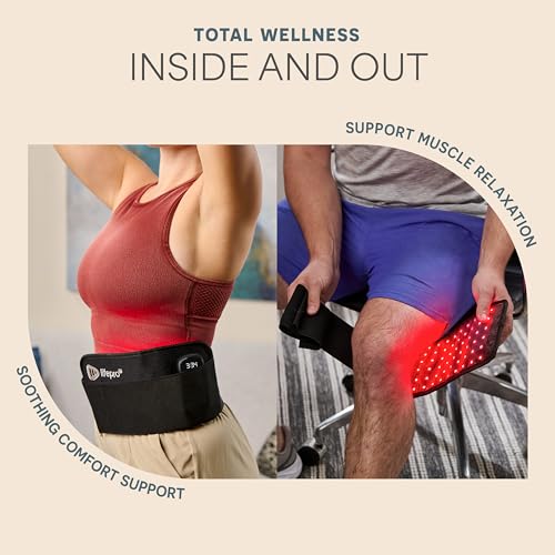 Red Light Therapy Belt - Dual Chip LED, Extra Small, Black
