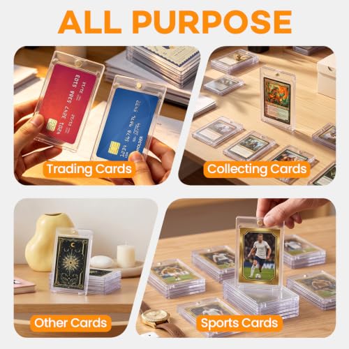 Ultra Slim Magnetic Card Holder 35pt Waterproof UV Protection for Trading & Sports Cards