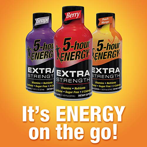 5-hour ENERGY Sour Apple Shot - Extra Strength Energy Drink 2oz, 24 Pack