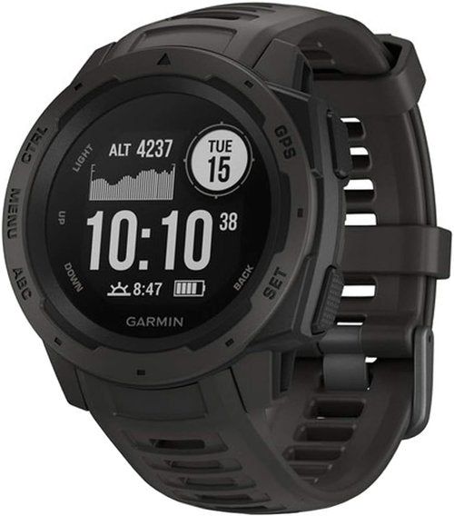 Garmin Instinct Rugged Outdoor Watch - GPS, Heart Rate Monitoring & 3-Axis Compass | Graphite Color
