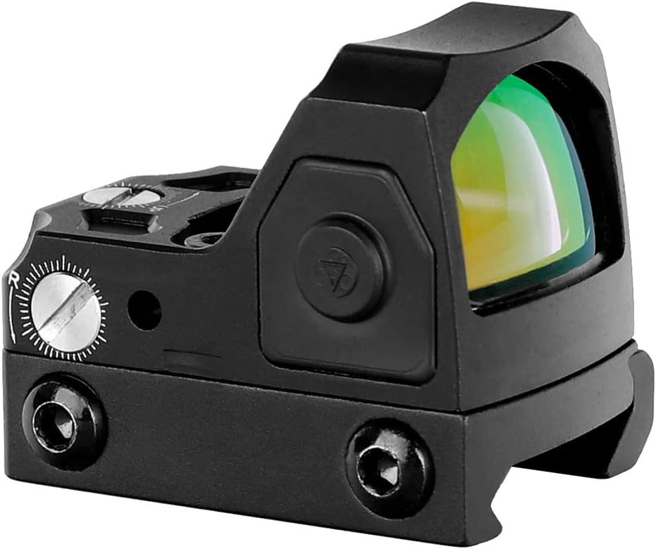 Ohhunt Red Dot Sight - 2 MOA Reticle with Mini Shake Awake Optics & 12 Brightness Levels