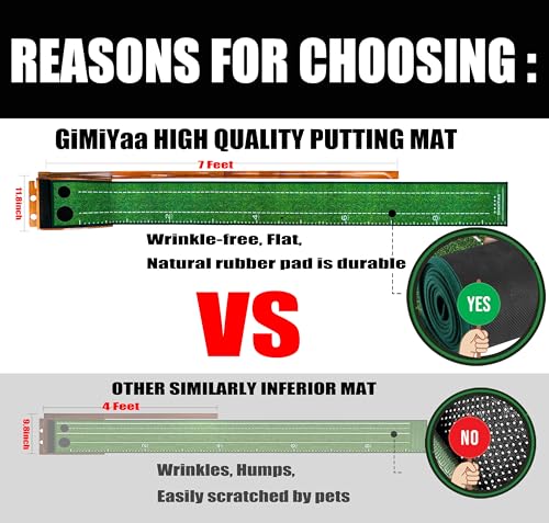 Indoor & Outdoor Golf Putting Mat with Auto Ball Return - Brownish Green