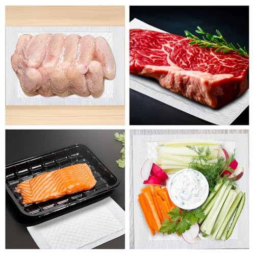 200 Pcs Meat Absorbent Pads 4x7 Inch Food Grade Fish Poultry Soaker Pads