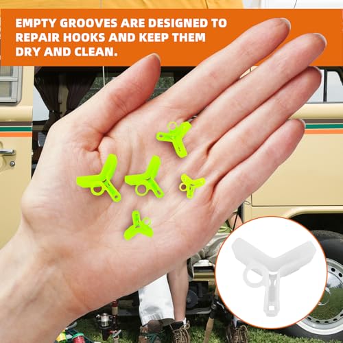 Fishing Hook Covers 500 Pcs Treble Hook Protectors Anti-Tangle Sharp Hook Caps