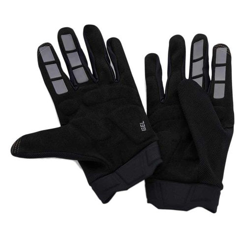 100% Ridecamp Gel Gloves - Black, Full Finger, X-Large, 10034-00004