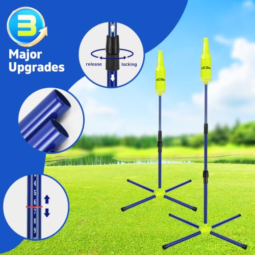 175G Flying Disc Game Set with Adjustable Poles and Score Tracker for Outdoor Fun