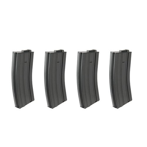 Lancer Tactical 120 Round MidCap Steel Metal 6mm M4 / M16 AEG Airsoft Magazine Clip (Black, 1 Count)