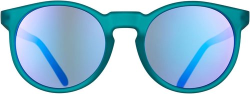 Goodr I Pickled These Myself Polarized Round Sunglasses - Teal Frames with Purple Pink Mirrored Lenses, UV400 Protection