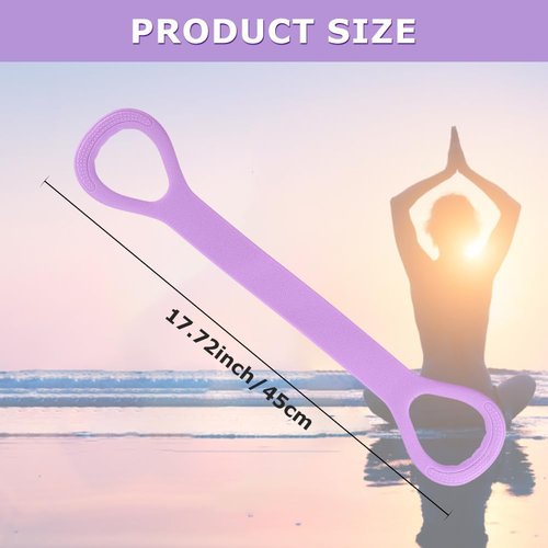 3pc Figure 8 Resistance Bands by [Brand Name] - Elastic Stretch Fitness Bands for Arm, Back & Shoulder Workouts