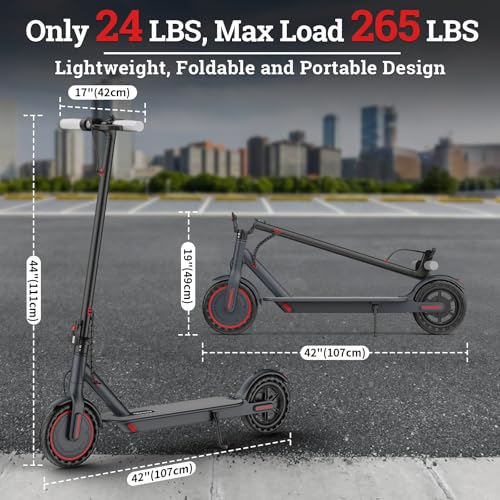 Qlaway Black Electric Scooter for Adults 350W/500W Motor Folding Commuter