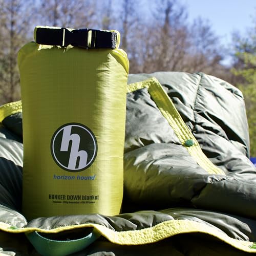 Horizon Hound Forest Green 77 x 50-Inch Down Camping Blanket 650 Fill Power Ultralight Waterproof Quilt