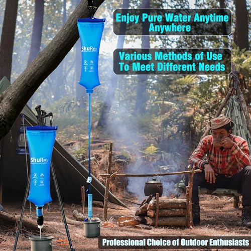 3L Gravity-Fed Water Bag for Outdoor Water Filtration System - Compatible with Sawyer
