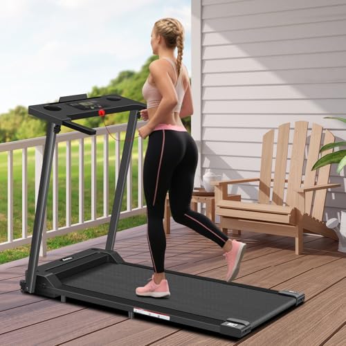 AoraPulse Black Portable Foldable Treadmill for Home & Office Exercise - 300 lbs Capacity