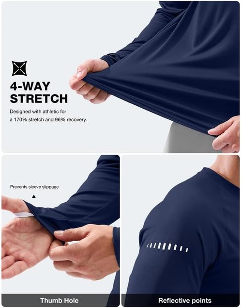 Men's Sun Protection Long Sleeve Shirts UPF 50+