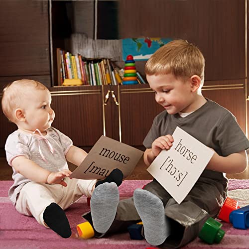 Toddler Socks 15 Pairs for Kids Boys Low Cut Ankle Socks 1-13 Years - Black, Grey, White, Variation of THIS listing