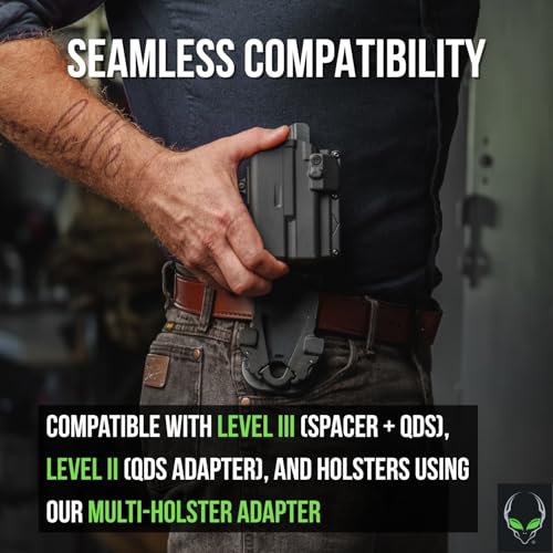 Locking Belt Slide Holster Attachment for 1.5-2.25 Inch Belts - QDS Compatible - Professional Security Gear
