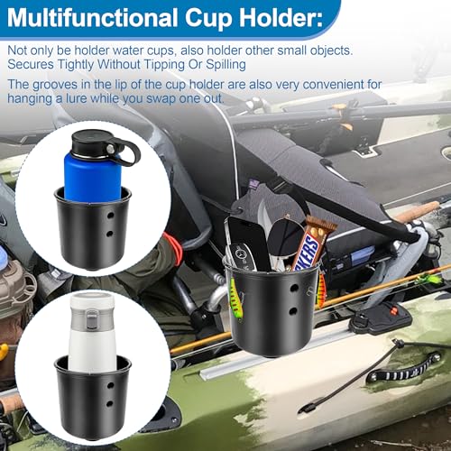 Kayak Track Mount Cup Holder and Phone Holder for Watercraft