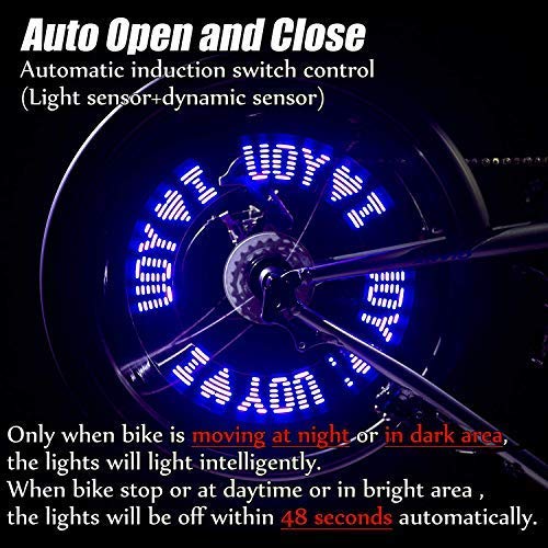 Superdream Bike Tire Valve Stem Light - LED Waterproof Bicycle Wheel Lights Neon Flashing Lamp Glow in The Dark Cool Safe Accessories (Blue 2Pack)