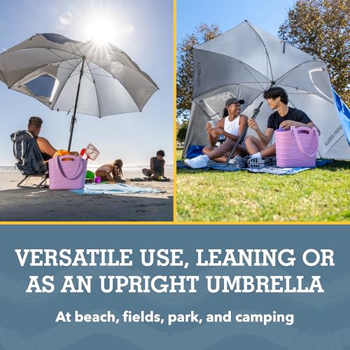 Bright Gray 8-Foot Sport-Brella UPF 50+ Shelter with Side Panels & Tilt