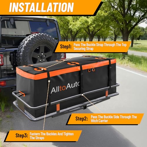 50 CuFt Waterproof Soft Shell Cargo Carrier Bag for Hitch Carrier - Jumbo Storage