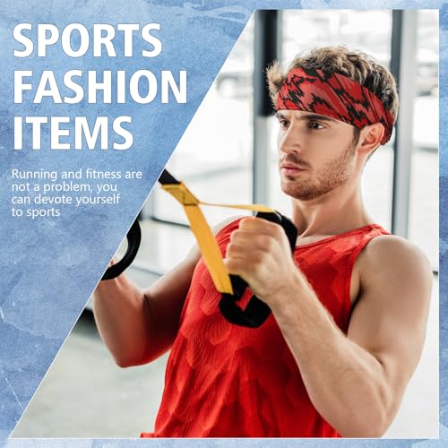 Lyrow 12 Pcs American Headbands for Men Running - Stylish Style