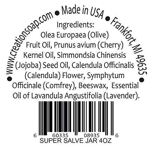 Calendula Comfrey Super Salve 4 Oz by Creation Farm — Herbal Balm for All Skin Types