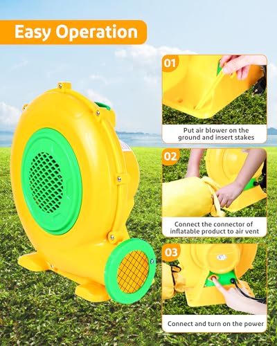 Step4Fun 480W Bounce House Air Blower for Inflatables - Indoor & Outdoor