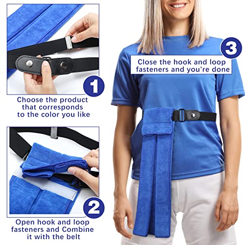 Football Towels Set Microfiber Sweat-Absorbent Sports Towels with Hook and Loop