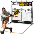 Black Portable Pickleball Rebounder Net with Kitchen System and Carry Bag