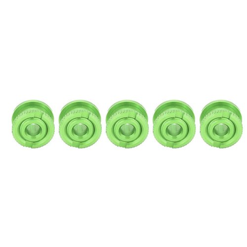 RiToEasysports Chainring Crankset Bolts, Aluminum Alloy Double Chainring Bolts Chainring Bolt Nut Set for Single Plate (Green for Short Single Plate)