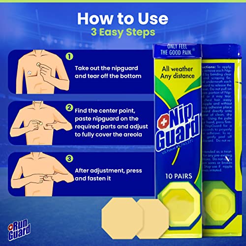 NipGuards 60 Pairs Anti-Chafing Nipple Covers for Endurance Athletes - Guaranteed Protection Since 1998
