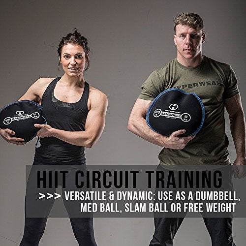 HYPERWEAR SandBell 25 lb Soft Sandbag for Strength Training & HIIT