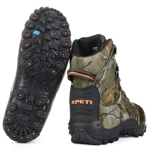 XPETI Women's Thermator Mid High-Top Waterproof Hiking Boots Camouflage 8