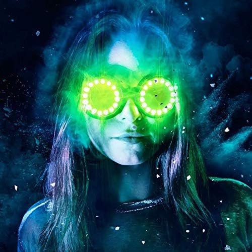 Programmable LED Goggles Pixel Pro - 350 Modes, USB Rechargeable, Light Up Rave Goggles for EDM Festivals
