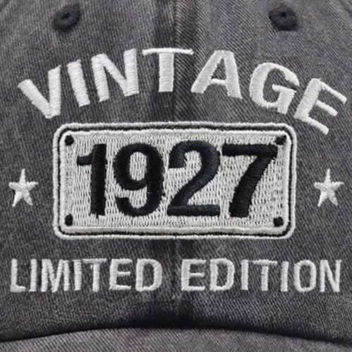 Vintage 1934 1933 1932 1931 1930 1929 1928 1927 1926 1925 Limited Edition Adjustable Embroidered Baseball Cap - One Size / 1927