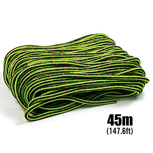 16 Strand Arborist Climbing Rope UV & Weather Resistant 150ft Black & Green