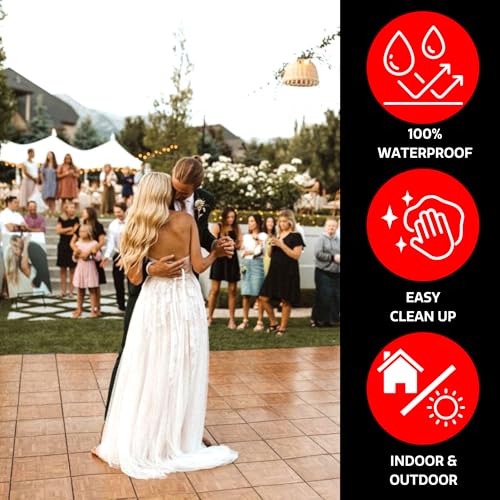 Big Floors Dark Oak SnapLock Portable Dance Floor Kit 3'x3' 9 sq ft