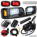 12V LED Golf Cart Headlight Taillight Kit for Club Car DS 1993-UP - Street Legal with Turn Signal Horn Wiring