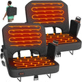 HOPERAN Heated Stadium Seat for Bleachers, Black, 2 Pack, Foldable Armrests