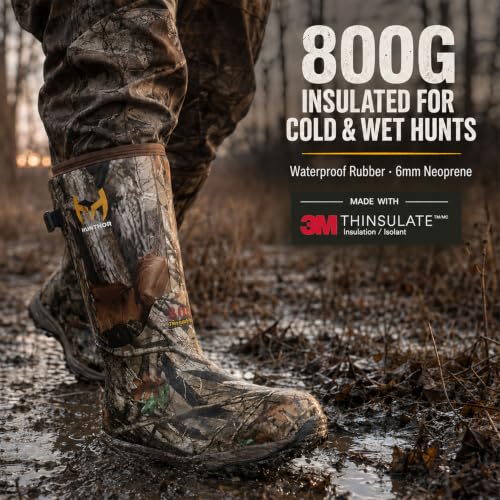 Hunthor 800g Insulated Waterproof Hunting Boots for Men - Next Camo G2 Variation