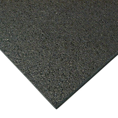 Rubber-Cal 90"L x 48"W x 0.2"Th Black Treadmill Mat for Home Gym, Recycled Rubber