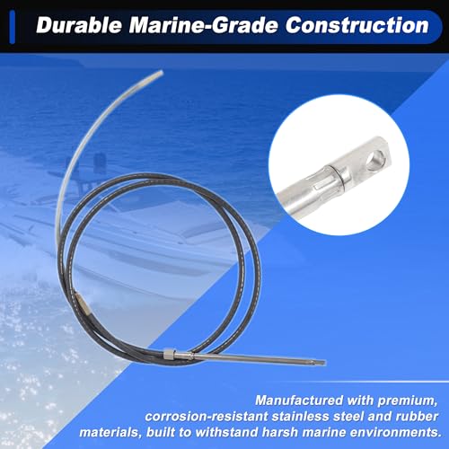 VekAuto 10ft Marine Boat Steering Control Cable M66X10 Black