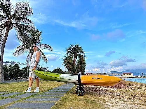 All-Terrain Kayak & Canoe Cart with Puncture-Free Wheels - Adjustable Straps