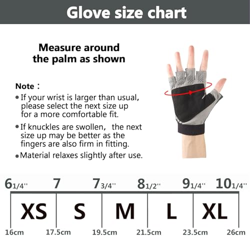 Charcoal UV Fishing Gloves Sun Protection Fingerless Kayaking Gloves - Small