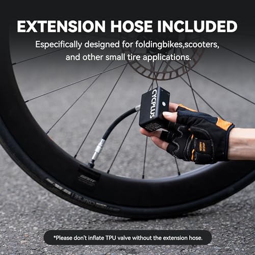 CYCPLUS Tiny Bike Pump Black - Portable Electric Inflator for Bicycle Tires