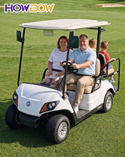 2+2 Golf Cart Seat Belt Kit with Retractable Belts & Brackets for Yamaha, EZGO, Club Car - 4 Passenger Safety Set