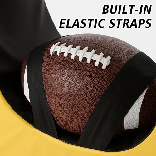 Yellow Football Tackle Wheel with Round Seat Pad - Youth & Adult Practice Equipment 28x8"